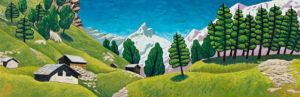 Oil painting 2011 Swiss Alps No. 4